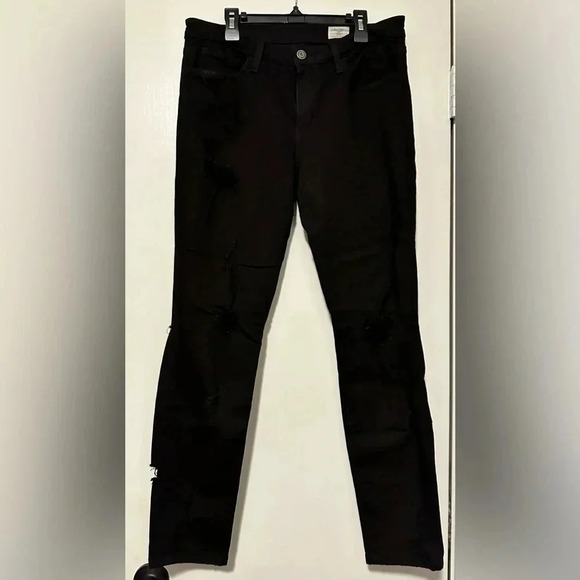 bridge by gly Denim - Bridge by Gly black distressed mid rise ankle skinny denim jeans size 29